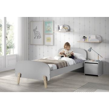 Kiddy bed 90x200 - lichtgrijs Scandinavisch kinderbed
