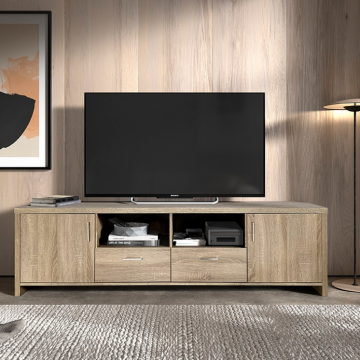 TV-meubel Dixy 180cm met 2 lades en 2 deuren - eik 