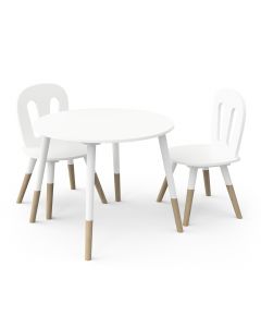 Kinderstoelen en -tafel Firmiana | 60 x 60 x 47,7 cm | Wit