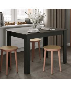 Eettafel Nice 110x70 cm - zwart/beton