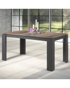 Eettafel Universal | Verlengbaar | 160 x 90 x 77 cm | Matera-grijs / Tobacco-brown Oak