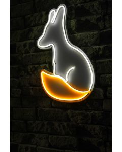 Neonverlichting vos - Wallity reeks - Wit/oranje