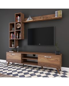 Wren TV-meubel | 100% Gemelamineerd | Notelaar | 180x48 cm