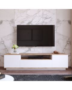 Tv-meubel Elegance - Atlantische pijnboom/wit