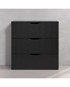 Ladekast Basix | 78 x 40 x 80 cm | Zwart Melaminegecoat | Multifunctioneel