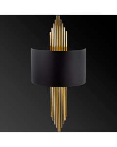Opviq Wandlamp | Metalen Behuizing | 75x10x22cm | E27 40W | Zwart Goud